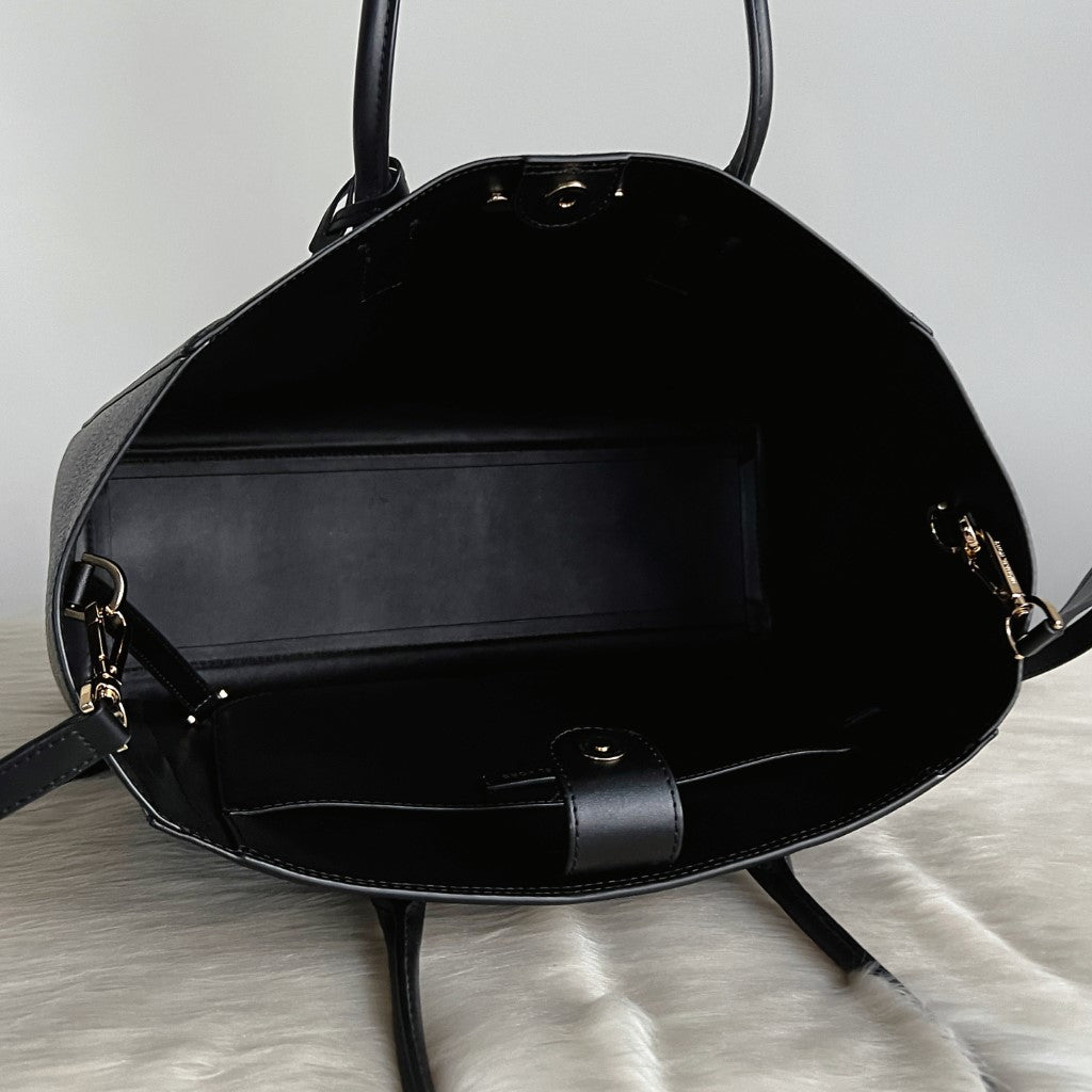 Michael Kors Black Leather Oversized Shoulder Bag + Computer Bag Like New