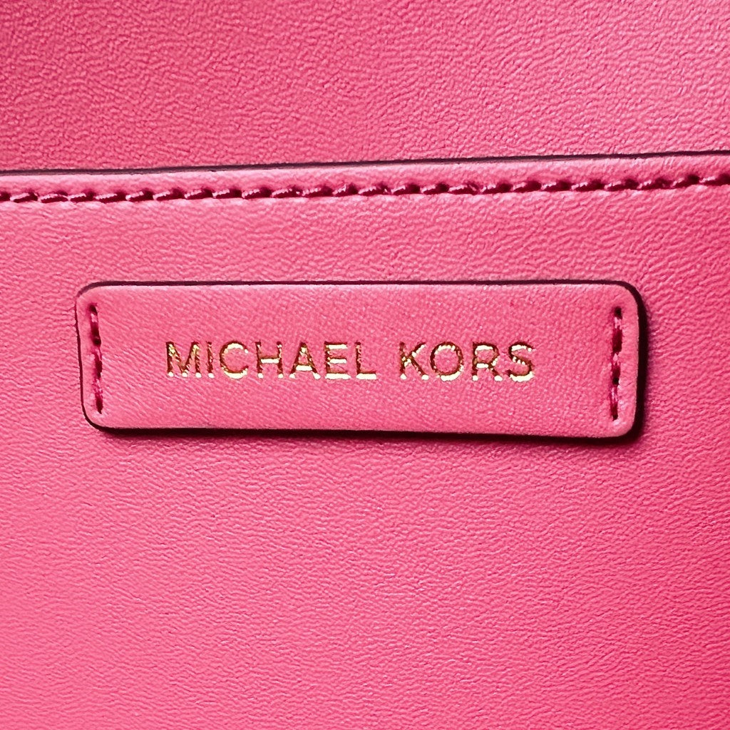 Michael Kors Pink Leather Cut Out 2 Way Shoulder Bag 2 in 1 Like New