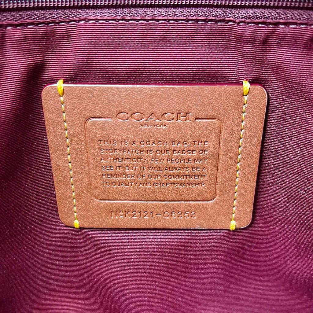 Coach Red Pebbled Leather Slouchy Carryall Large Shoulder Bag Like New