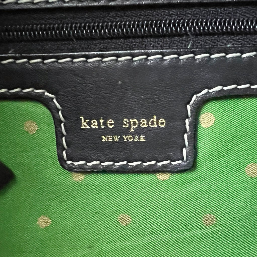 Kate Spade Black Leather Front Buckle Detail Small Shoulder Bag Excellent
