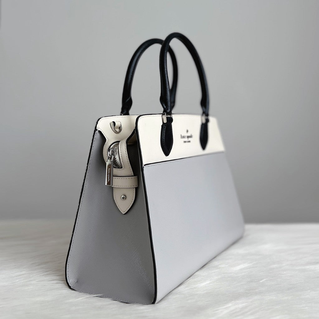 Kate Spade Tri Tone Leather Front Logo 2 Way Shoulder Bag Like New