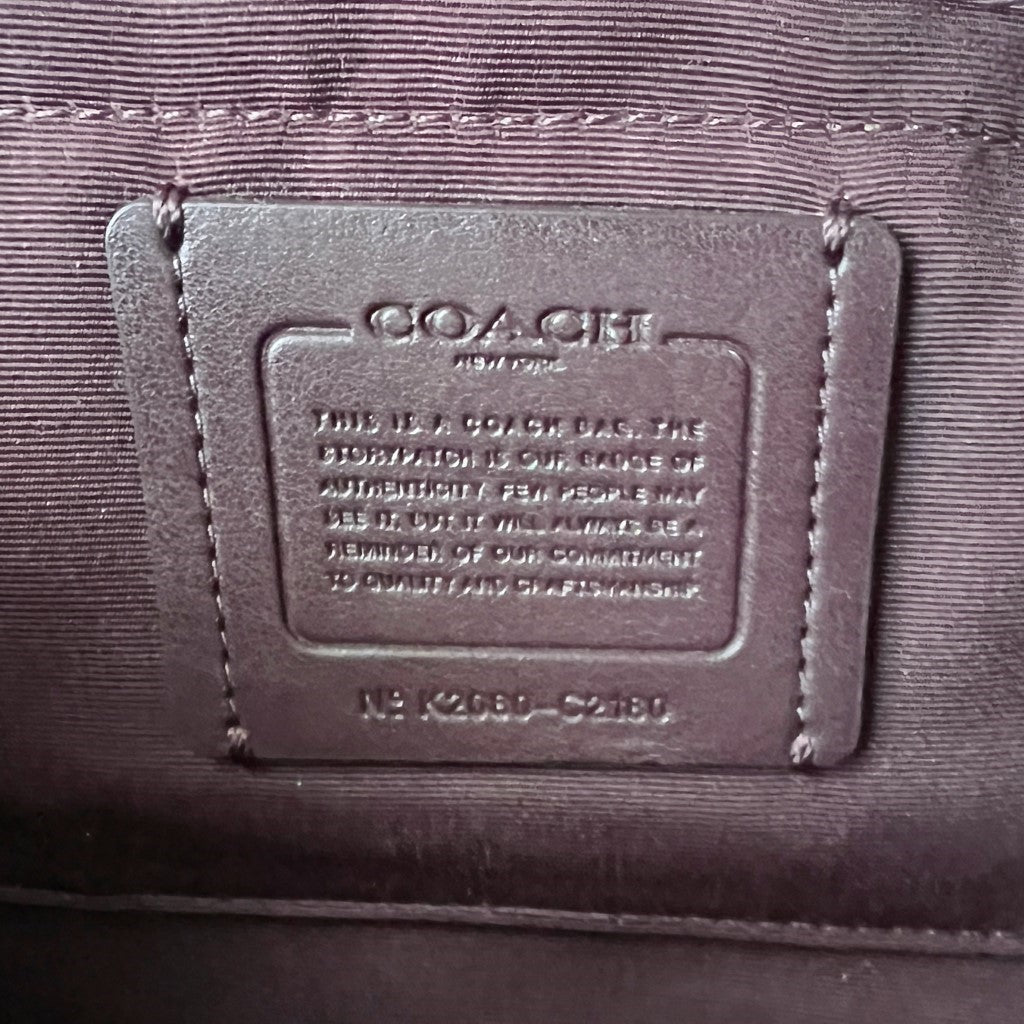 Coach Red Leather Monogram Double Compartment Crossbody Shoulder Bag Like New