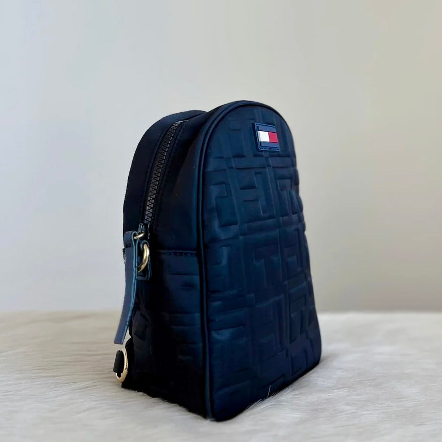 Tommy Hilfiger Navy H Pattern Small 2 Way Backpack