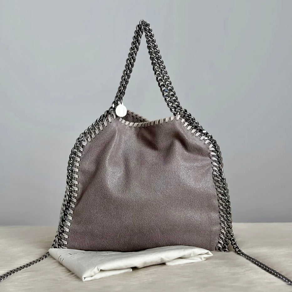 Stella Mccartney Grey Signature Falabella 2 Way Shoulder Bag Excellent