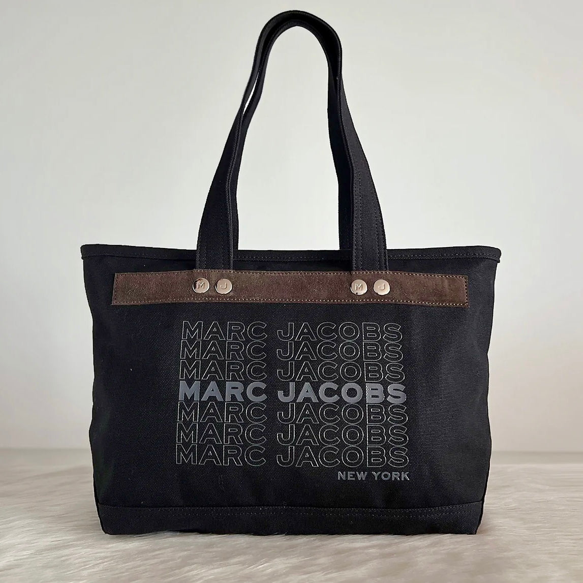 Marc Jacobs Black Front Detail Shopper Shoulder Bag Excellent