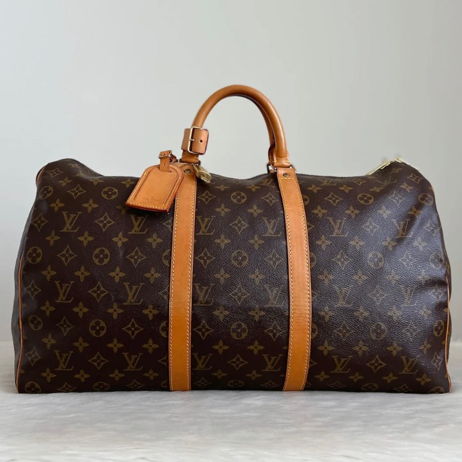 Louis Vuitton Iconic Monogram Keepall 50 Travel Bag Full Set