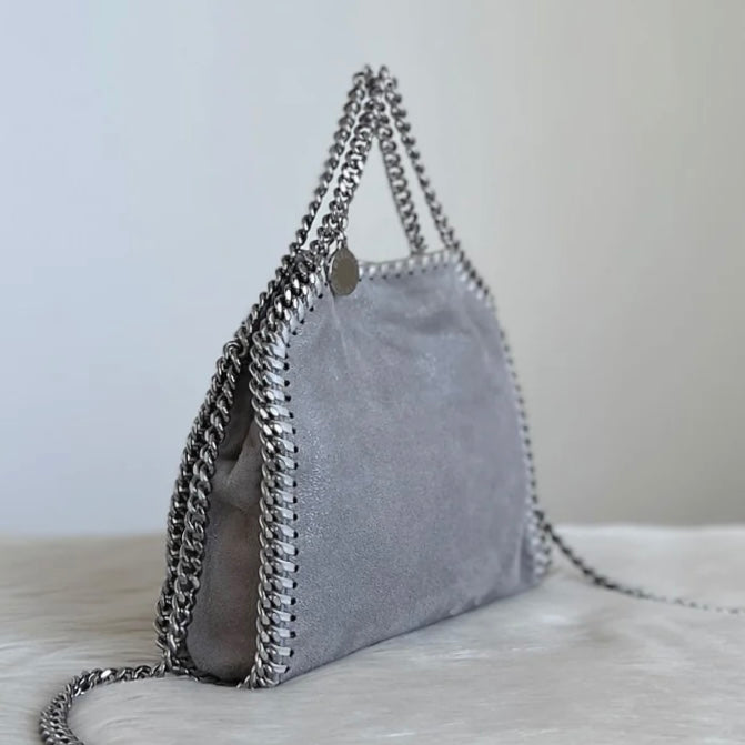 Stella McCartney Grey Signature Mini Falabella Shoulder Bag Excellent