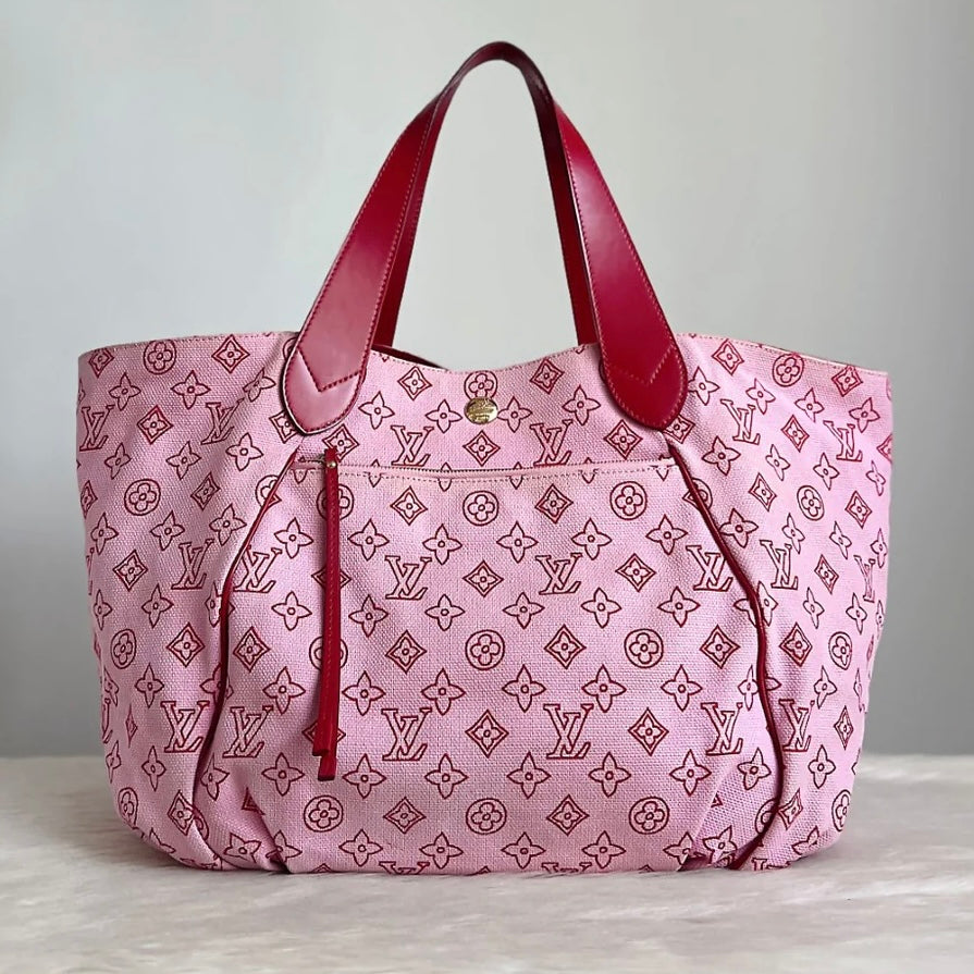 Louis Vuitton Limited Edition Fuchsia Monogram Large Carryall Shoulder Bag