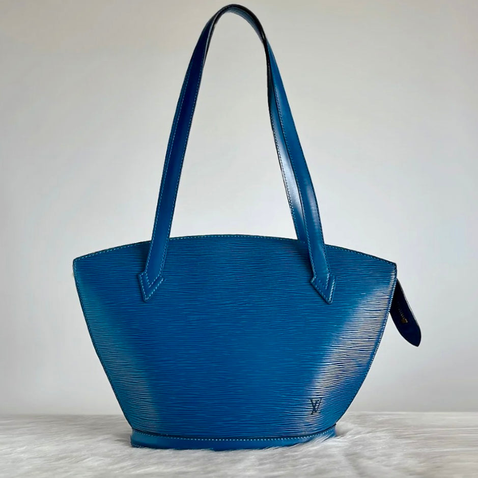 Louis Vuitton Blue Epi Leather Saint Jacques Poignees Shoulder Bag Excellent