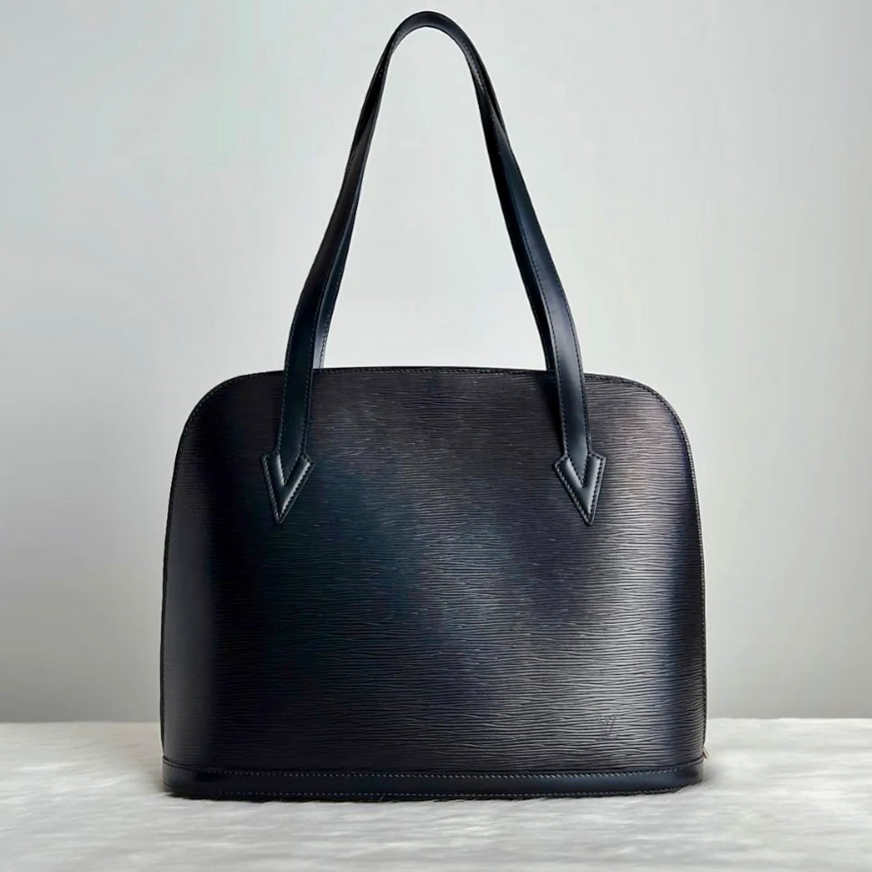 Louis Vuitton Black Epi Leather Lussac Large Shoulder Bag