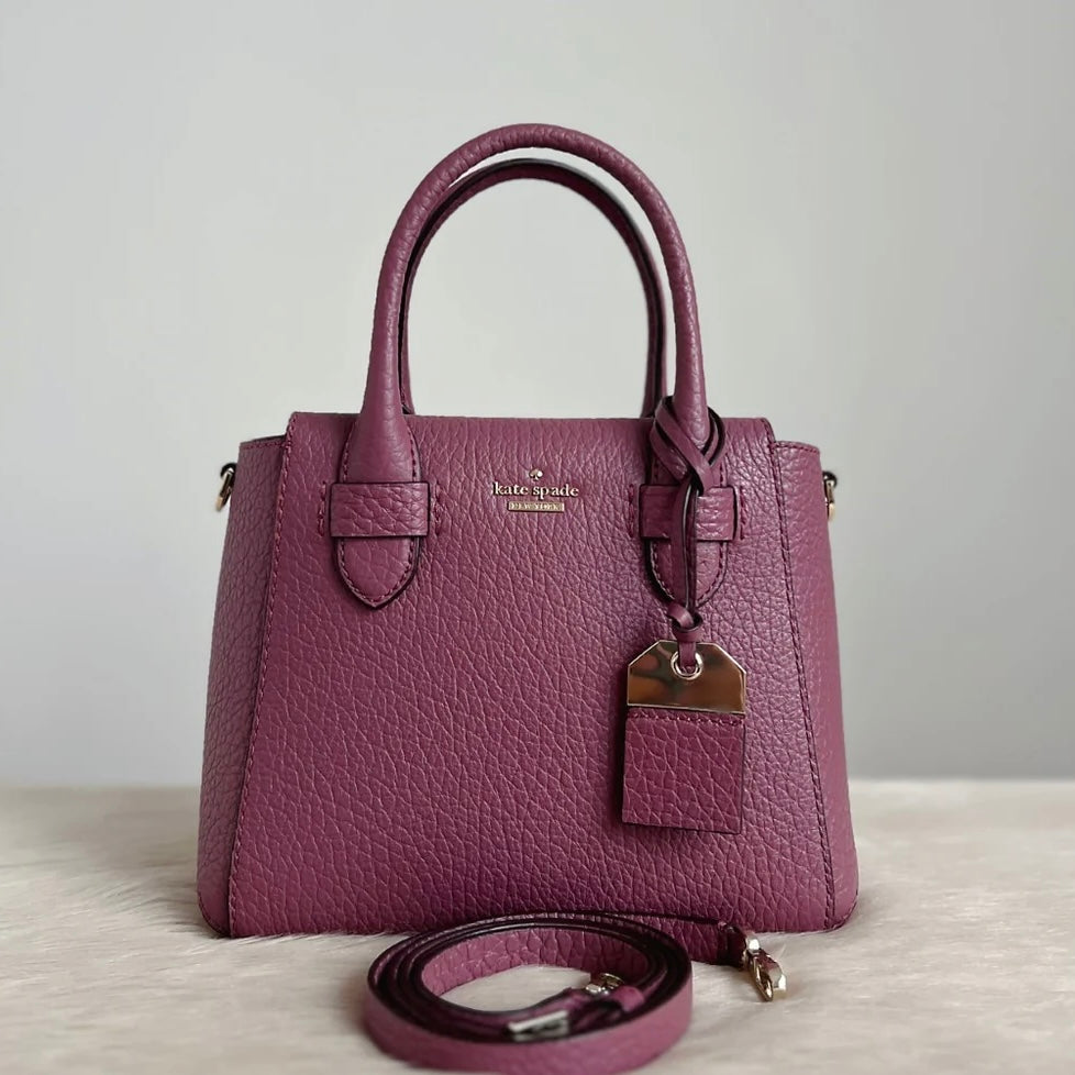 Kate Spade Rose Leather Front Logo 2 Way Shoulder Bag Like New