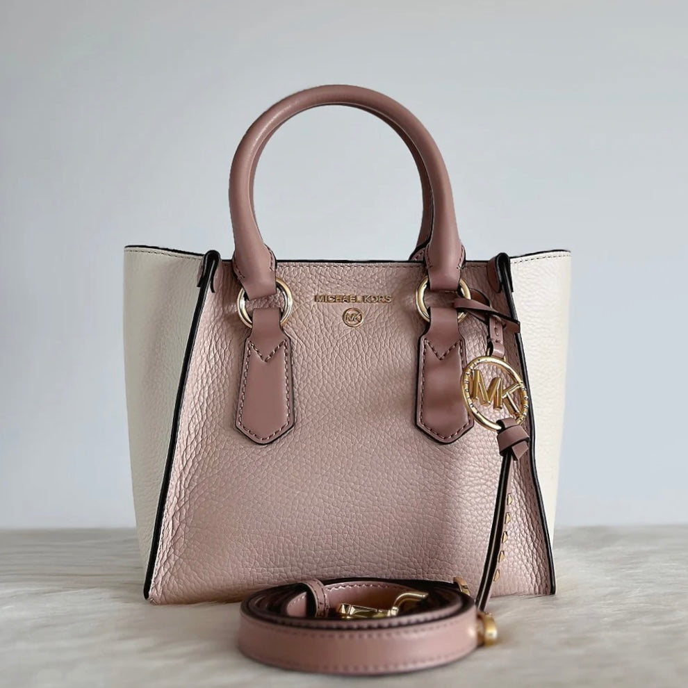 Michael Kors Tri-Tone Leather Front Logo 2 Way Shoulder Bag Like New