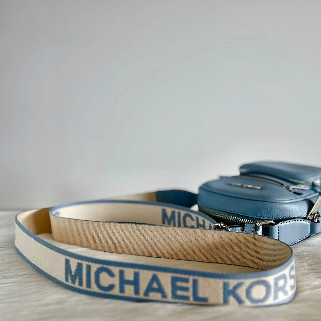 Michael Kors Light Blue Leather Small Crossbody Shoulder Bag Like New