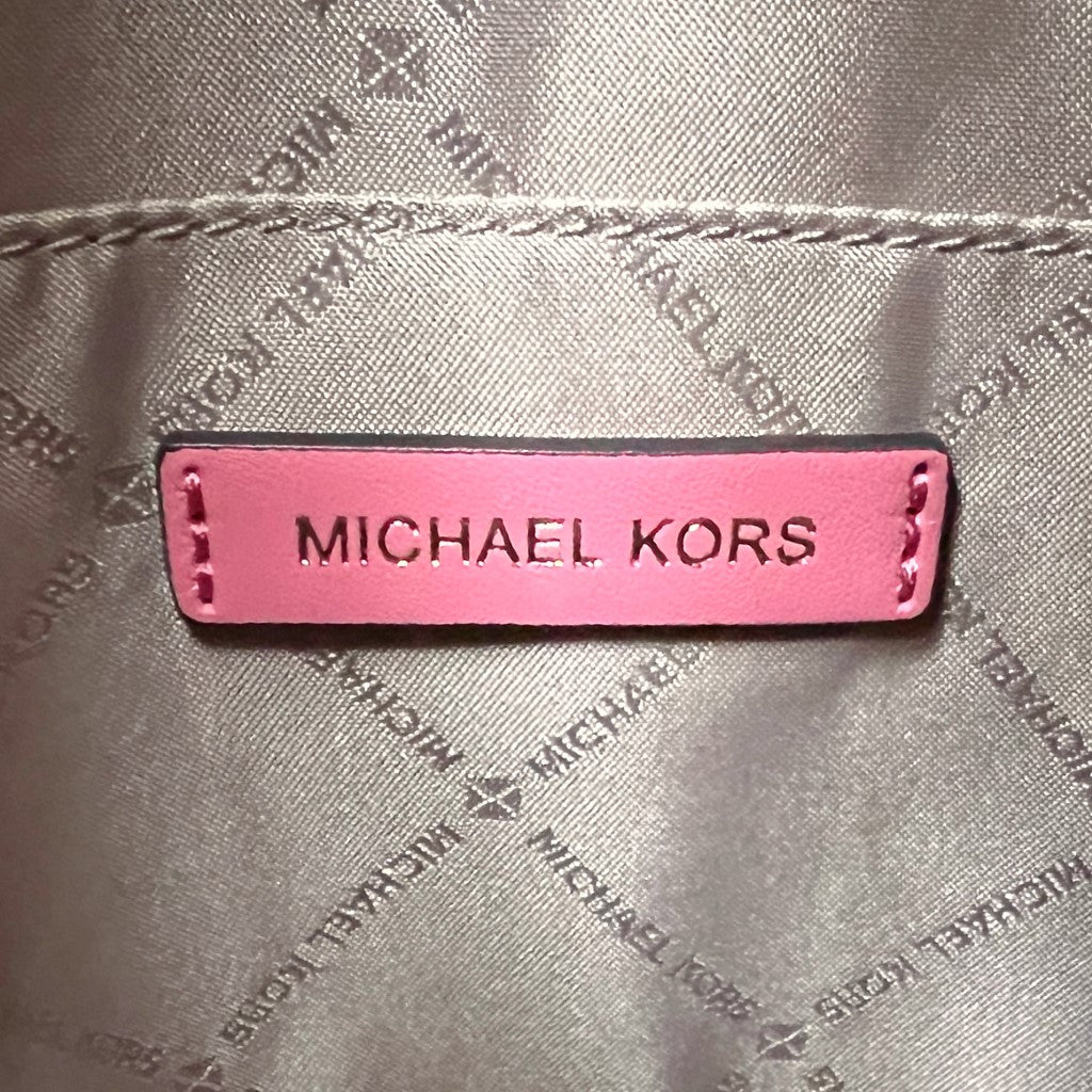 Michael Kors Pink Leather Bucket 2 Way Shoulder Bag Excellent