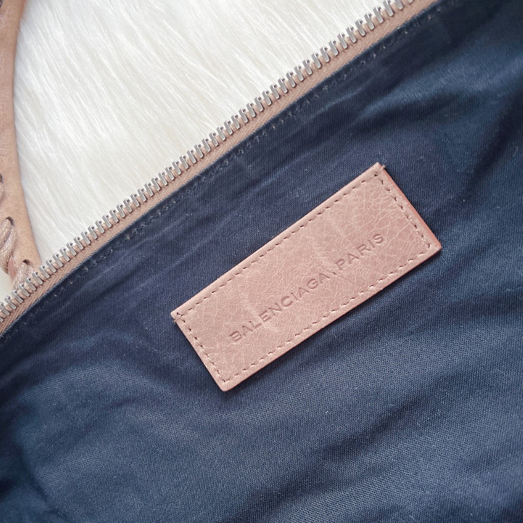 Balenciaga Mocha Leather 2 Way Large Shoulder Weekend Bag